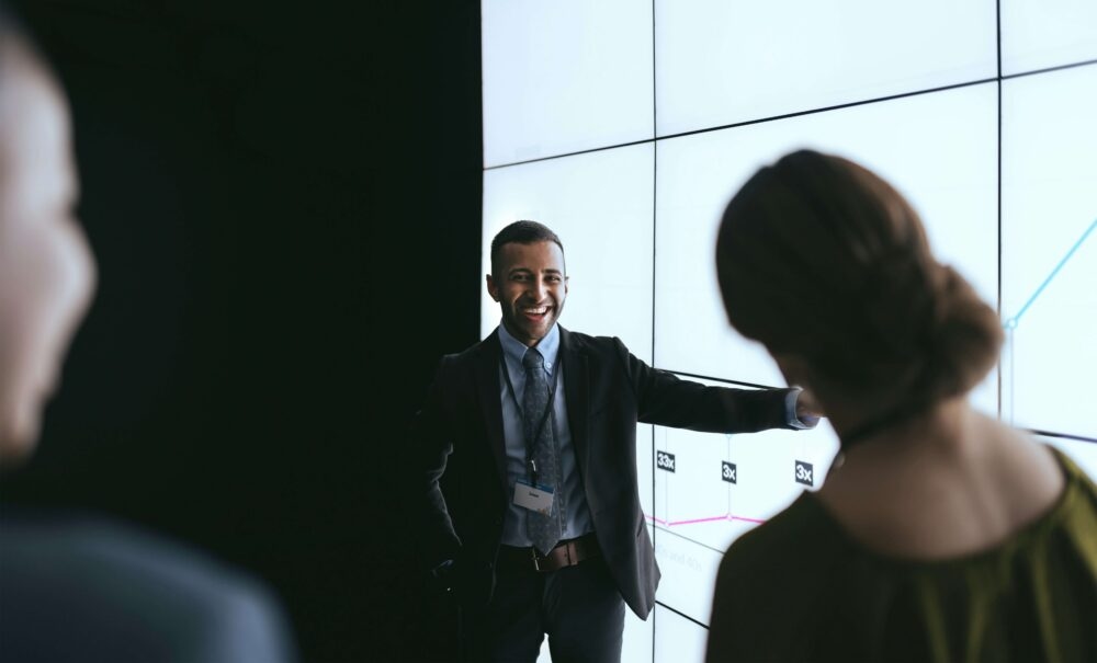 Man presenting to clients