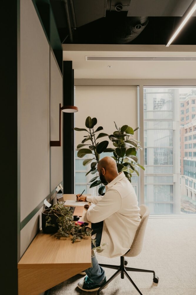 Man at desk working